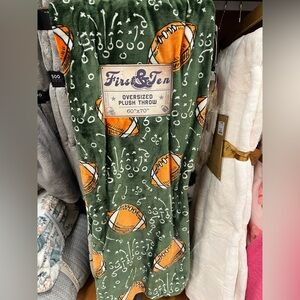 First & Ten Oversized Football Plush Throw/Blanket